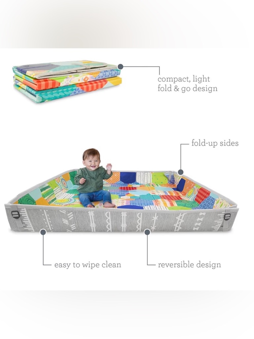 Infantino Colorful Foldable Soft Foam Play Mat - Picture 13 of 13